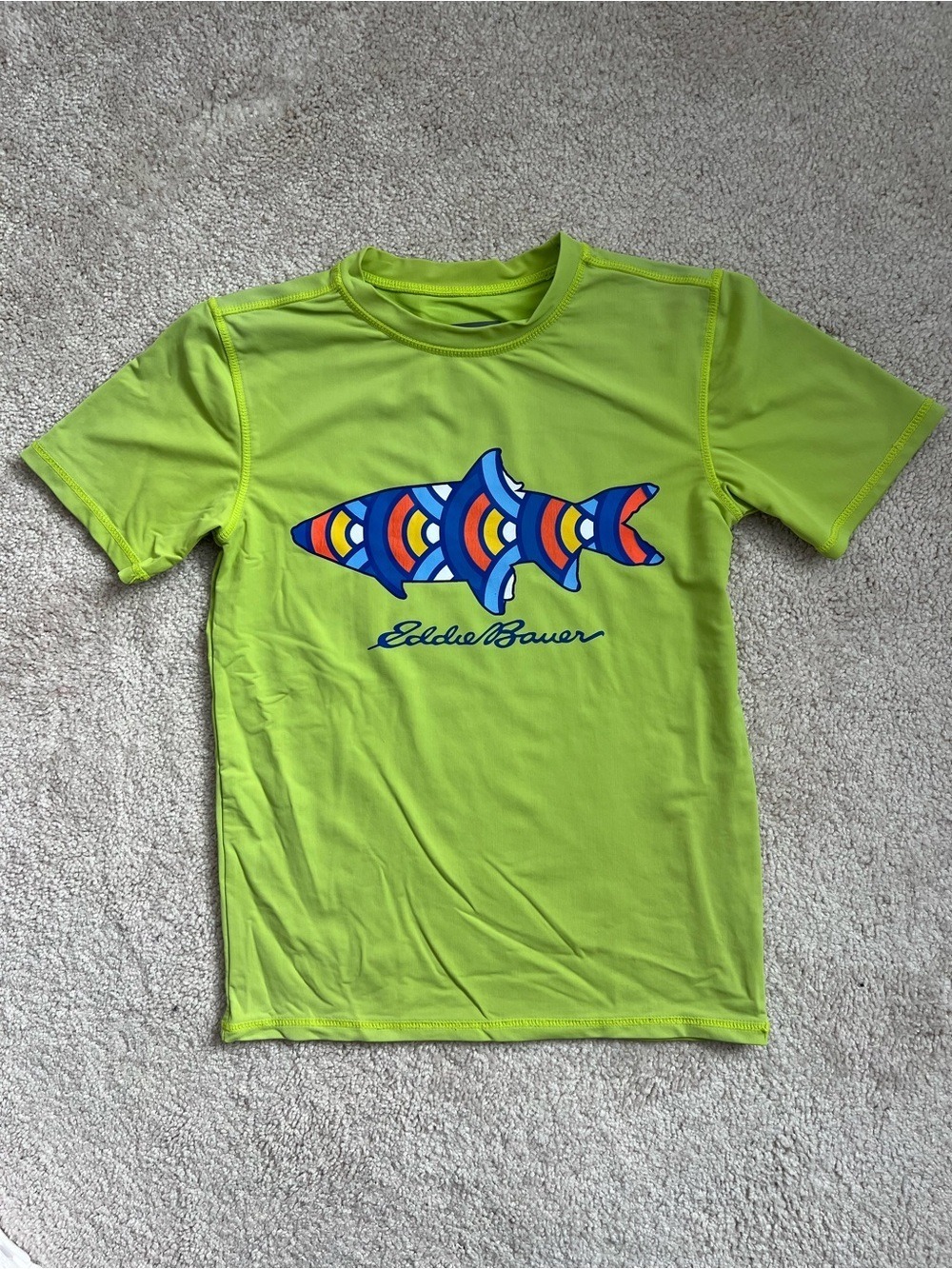 Eddie Bauer Kids' Lime Green Short Sleeve Swim Shirt